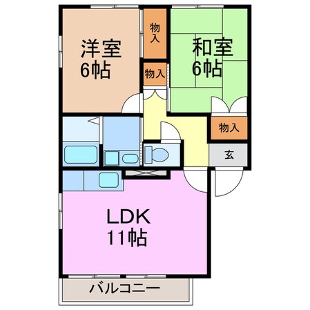 シャンポールホープⅡの物件間取画像